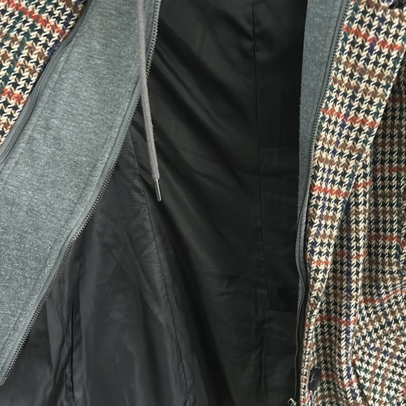 Avec Les Filles Plaid Dickey Sweatshirt Blazer Size Medium - Picture 6 of 7